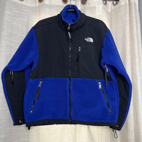 90s Vintage North Face Denali Fleece Jacket Blue Black Zip Women's Size Large - Picture 1 of 15